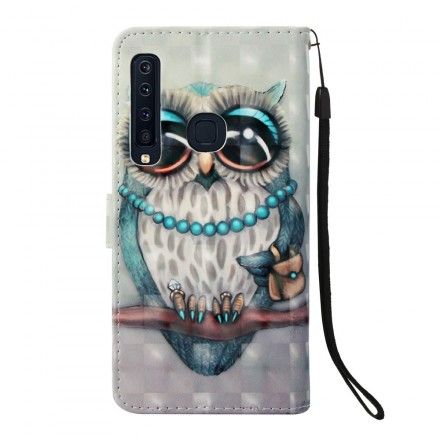 Lærdeksel Til Samsung Galaxy A9 Med Kjede Frøken Strappy Owl