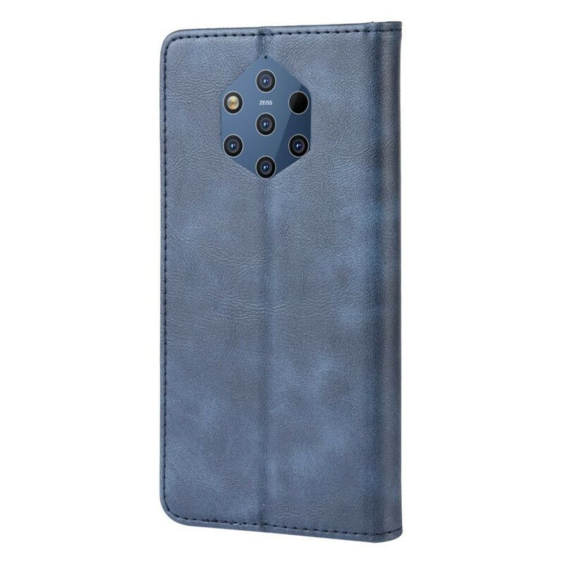 Beskyttelse Deksel Til Nokia 9 PureView Folio Deksel Stylet Vintage Skinneffekt