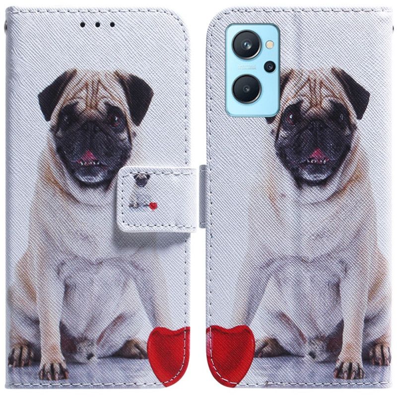 Folio Deksel Til Realme 9i Pug Dog