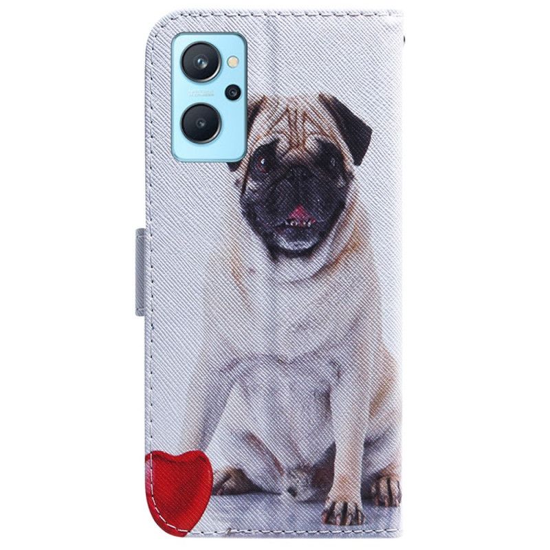 Folio Deksel Til Realme 9i Pug Dog