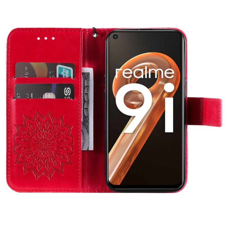 Folio Deksel Til Realme 9i Solsikkemandala