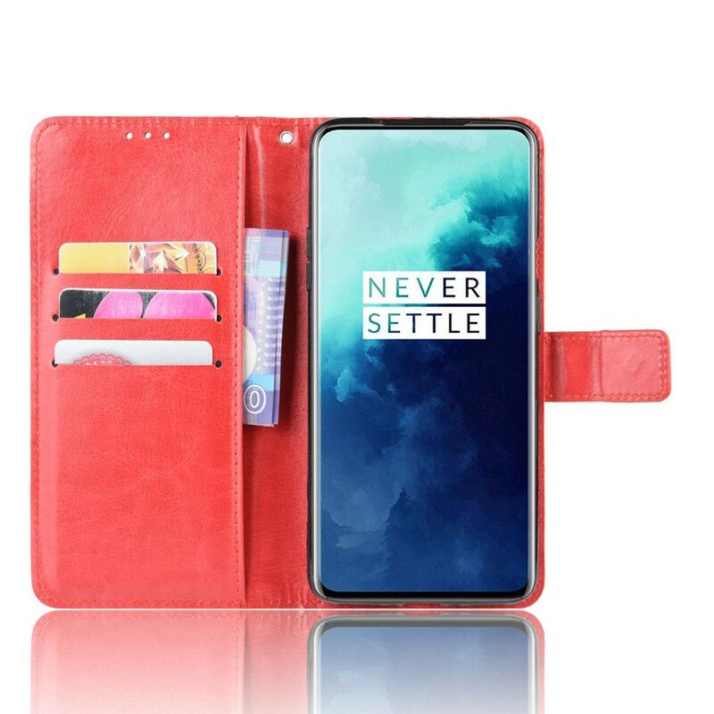 Folio Deksel Til OnePlus 7T Pro Plinkende Kunstskinn