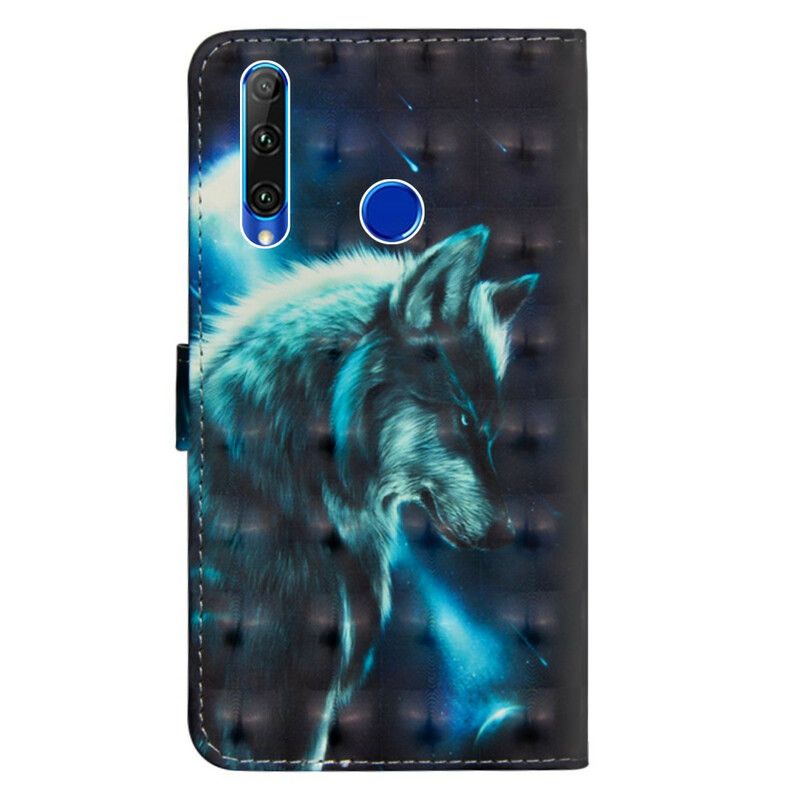 Folio Deksel Til Honor 20 Lite / 20e Majestic Wolf