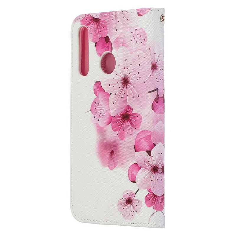 Lærdeksel Til Honor 20 Lite / 20e Med Kjede Floral Discovery Med Stropp