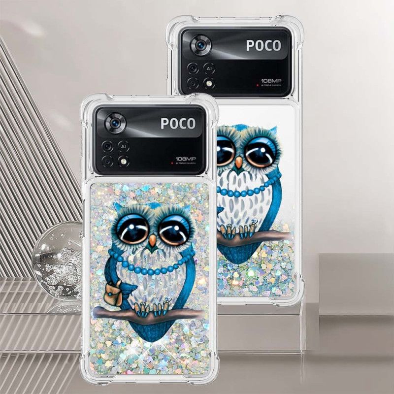 Deksel Til Poco X4 Pro 5G Fru Glitter Ugle