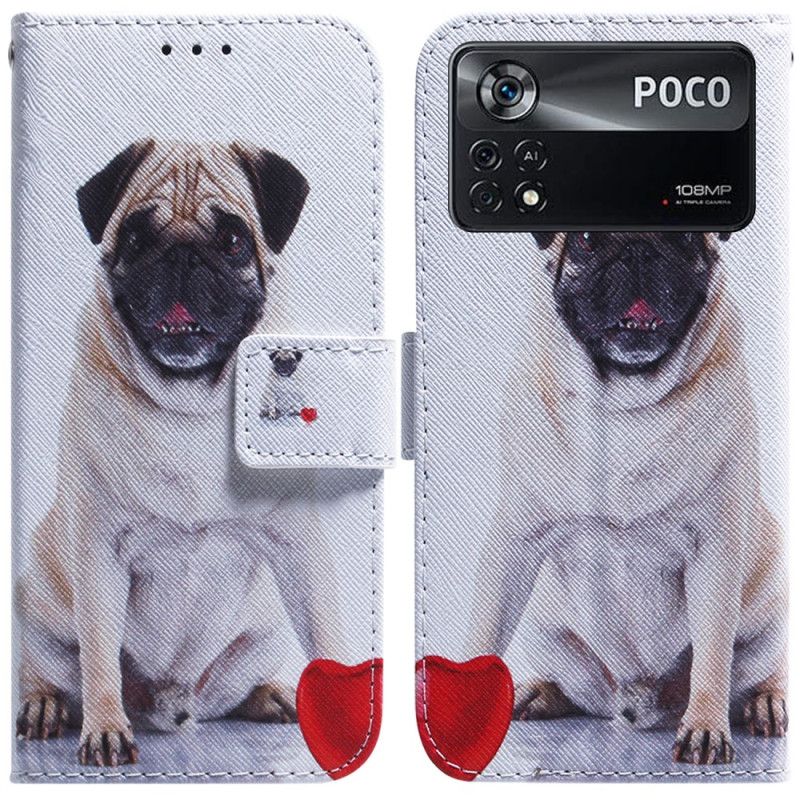 Folio Deksel Til Poco X4 Pro 5G Pug Dog