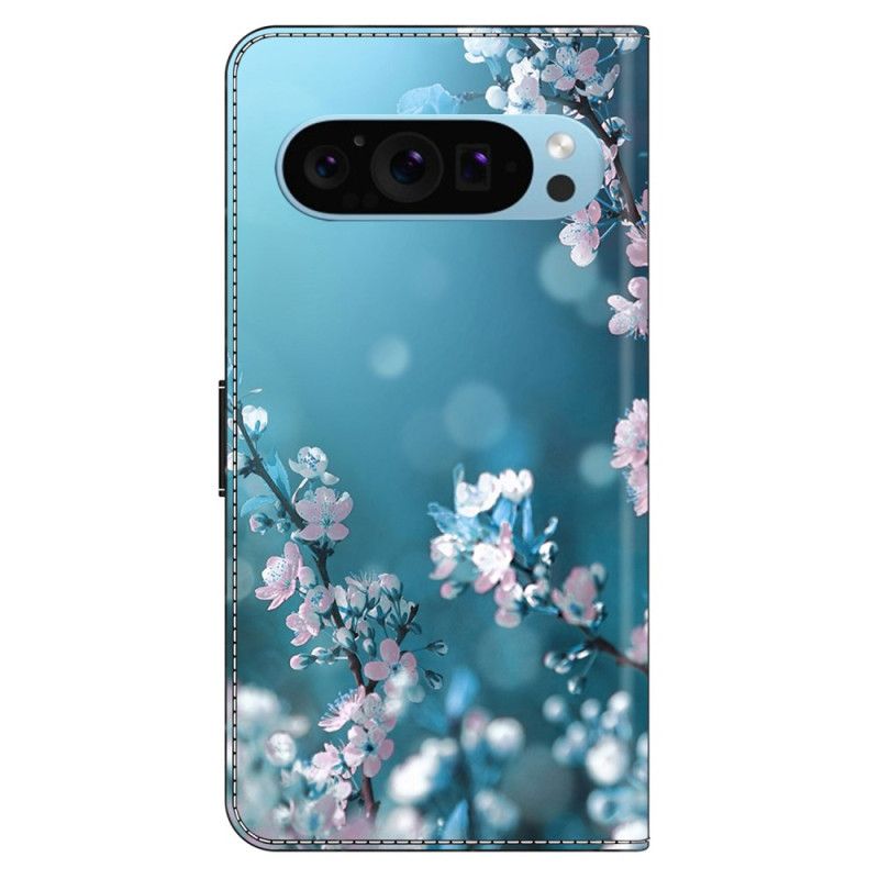 Folio Deksel Google Pixel 9 Plommeblomster