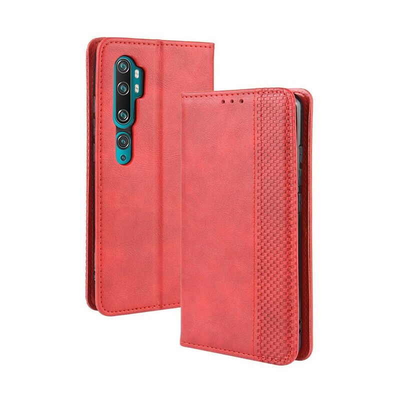 Beskyttelse Deksel Til Xiaomi Mi Note 10 / 10 Pro Folio Deksel Vintage Stilisert Skinneffekt