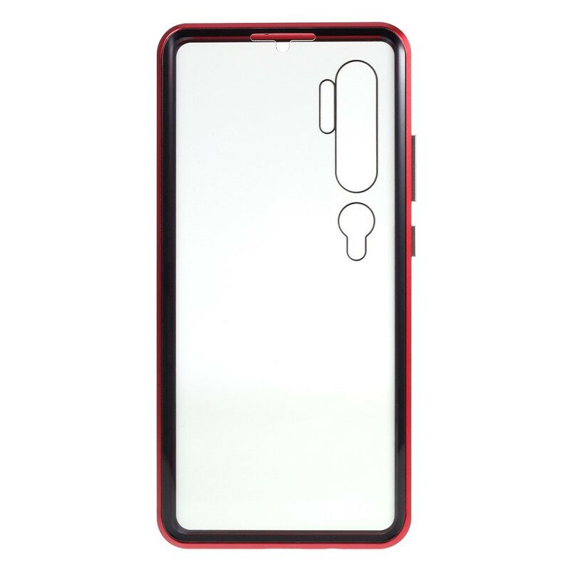 Deksel Til Xiaomi Mi Note 10 / 10 Pro Metallkanter Og Herdet Glass