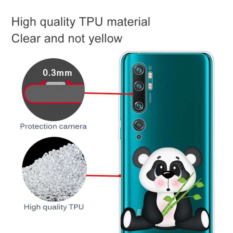 Deksel Til Xiaomi Mi Note 10 / 10 Pro Transparent Trist Panda