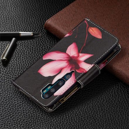 Folio Deksel Til Xiaomi Mi Note 10 / 10 Pro Blomsterlomme Med Glidelås