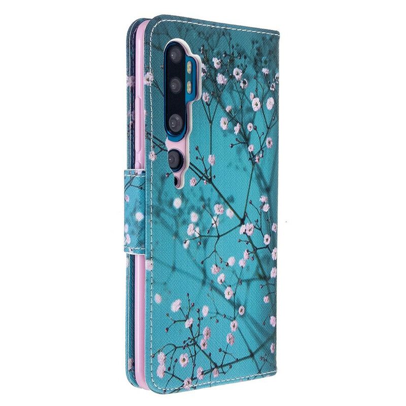 Folio Deksel Til Xiaomi Mi Note 10 / 10 Pro Blomstrende Tre