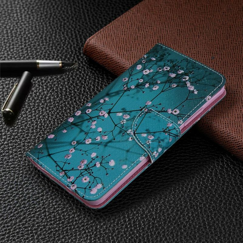 Folio Deksel Til Xiaomi Mi Note 10 / 10 Pro Blomstrende Tre