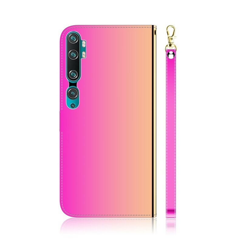 Folio Deksel Til Xiaomi Mi Note 10 / 10 Pro Speildeksel I Imitert Skinn