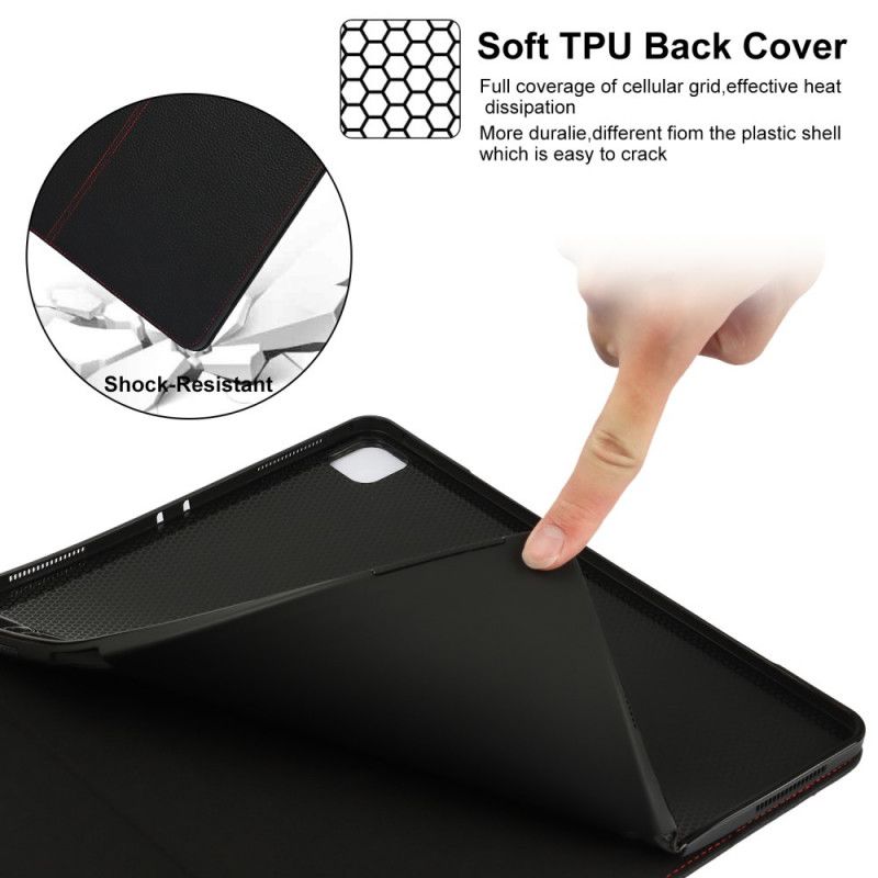 Case Til iPad Pro 12.9" (2021) (2020) (2018) Ekte Litchi-skinn