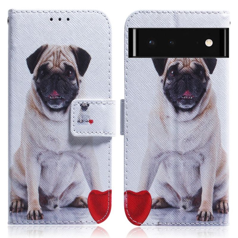 Folio Deksel Til Google Pixel 6 Pug Dog