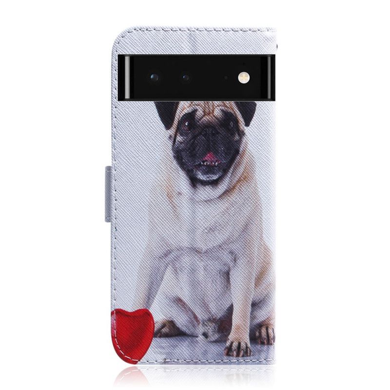 Folio Deksel Til Google Pixel 6 Pug Dog