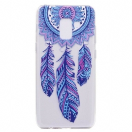 Deksel Til Samsung Galaxy J6 Blue Feathers Dream Catcher