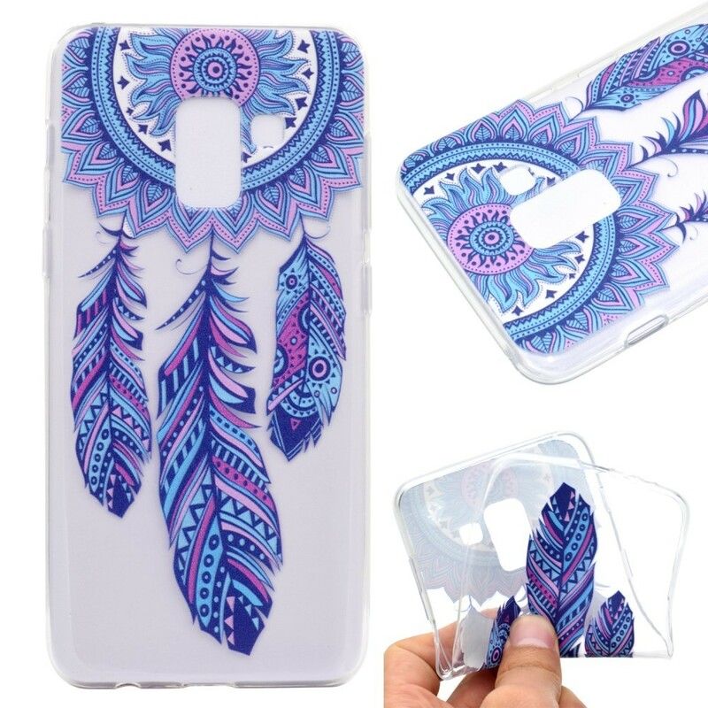 Deksel Til Samsung Galaxy J6 Blue Feathers Dream Catcher