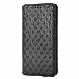 Beskyttelse Deksel Til Samsung Galaxy M23 5G Folio Deksel 3d Cube Leather Effect