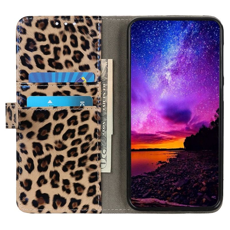 Folio Deksel Til Samsung Galaxy M23 5G Leopardhudeffekt