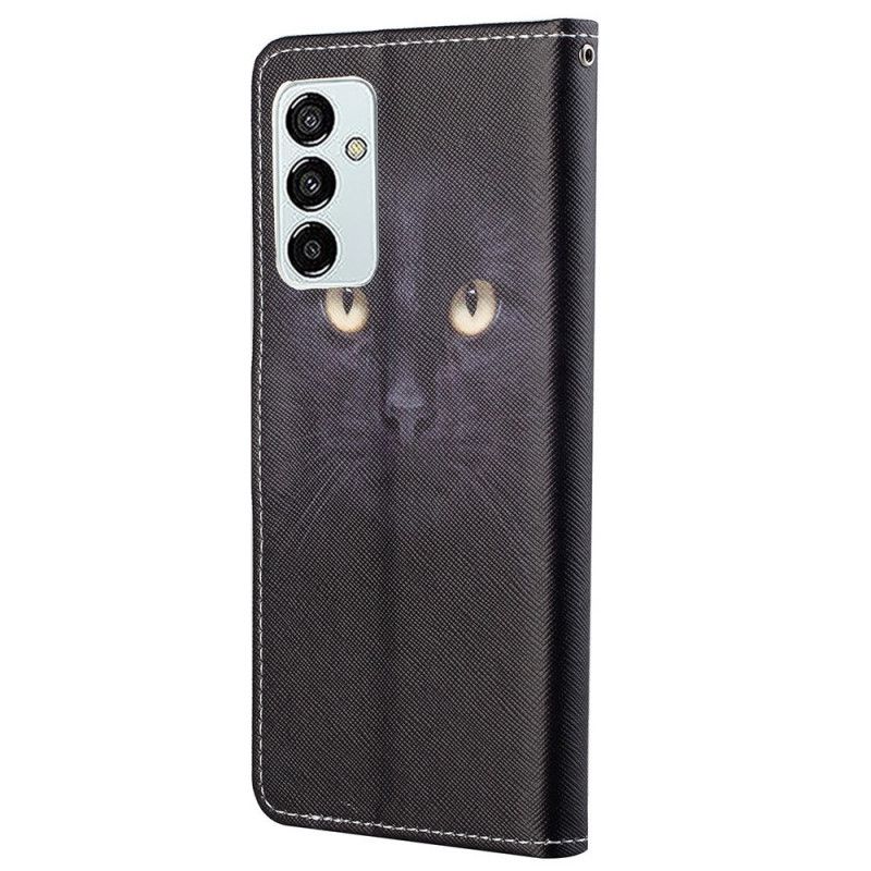 Folio Deksel Til Samsung Galaxy M23 5G Med Kjede Thong Cat