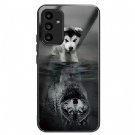 Deksel Samsung Galaxy A15 Puppy Dream Herdet Glass