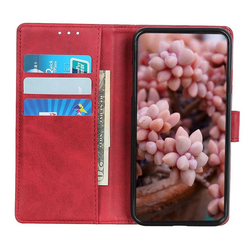 Folio Deksel Til Samsung Galaxy S10 Lite Retro Matt Skinneffekt