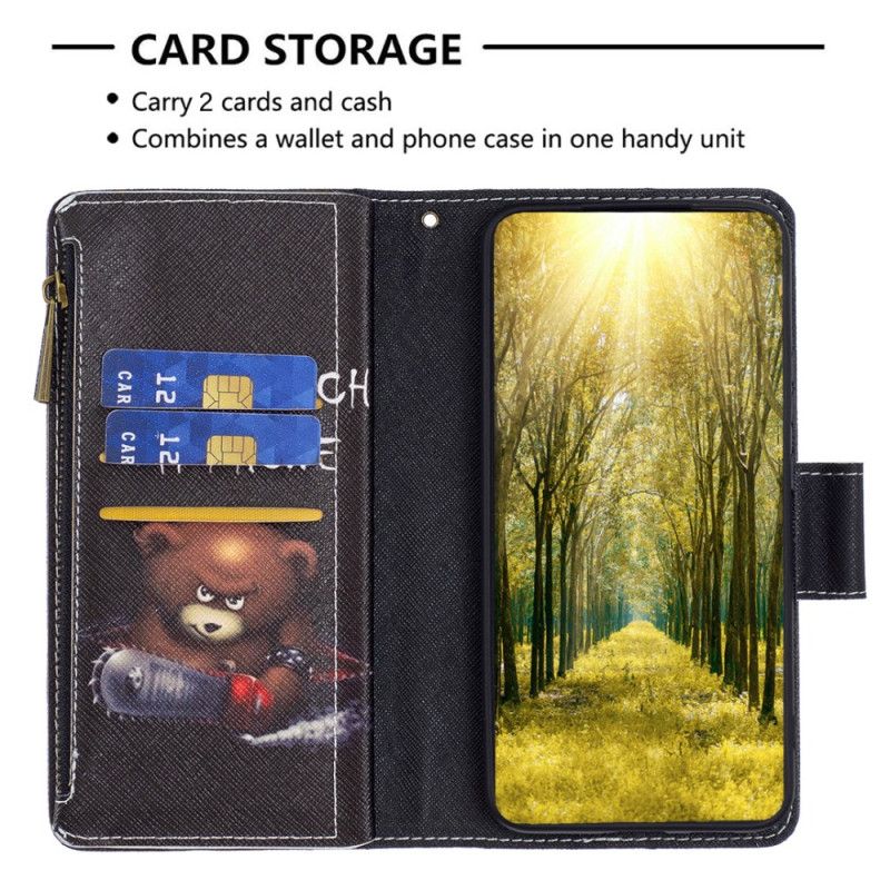 Lærdeksel Folio Deksel Poco X6 5g Mobildeksel Dangerous Bear Wallet