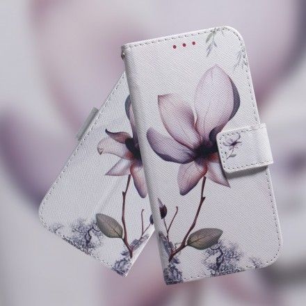 Folio Deksel Til Samsung Galaxy A70 Gammel Roseblomst