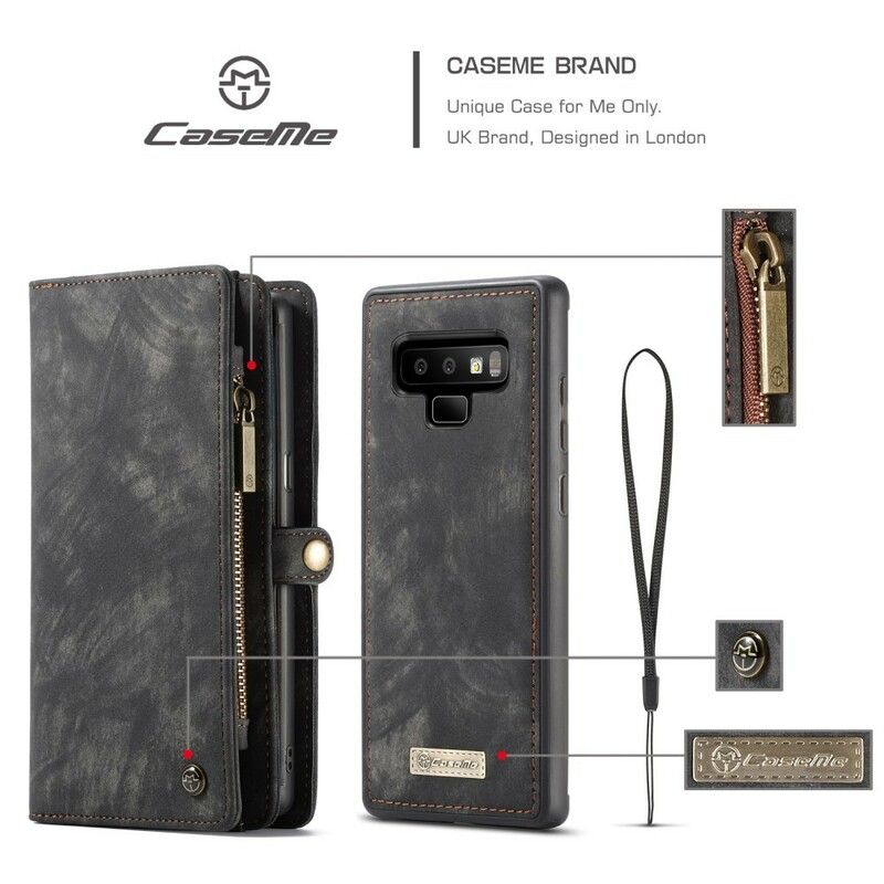 Folio Deksel Til Samsung Galaxy Note 9 Caseme Vintage Skinn