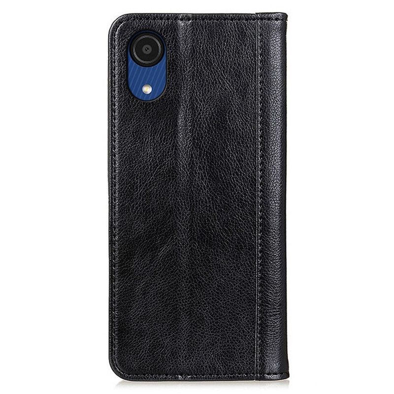 Beskyttelse Deksel Til Samsung Galaxy A03 Core Folio Deksel Elegance Split Litchi Leather