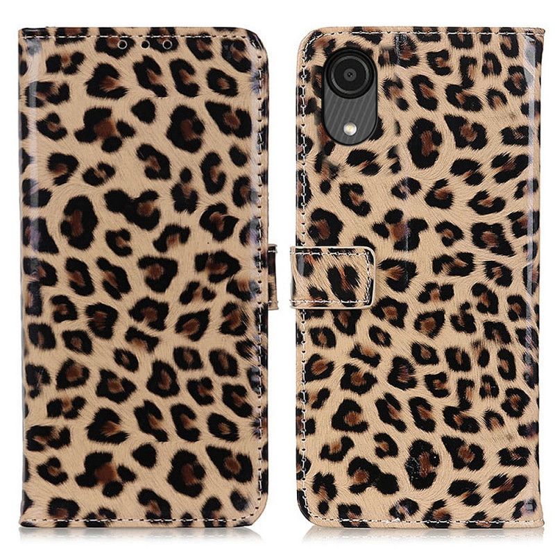 Folio Deksel Til Samsung Galaxy A03 Core Leopard