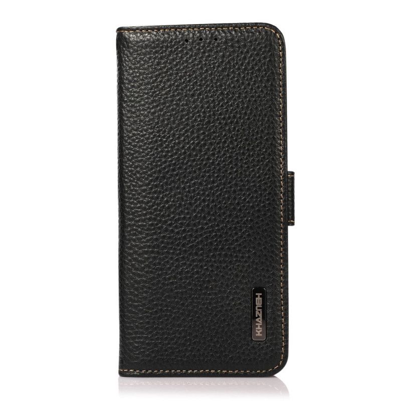 Folio Deksel Til Samsung Galaxy A03 Core Litchi Leather Khazneh Rfid