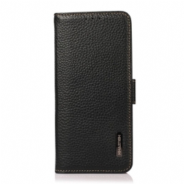 Folio Deksel Til Samsung Galaxy A03 Core Litchi Leather Khazneh Rfid