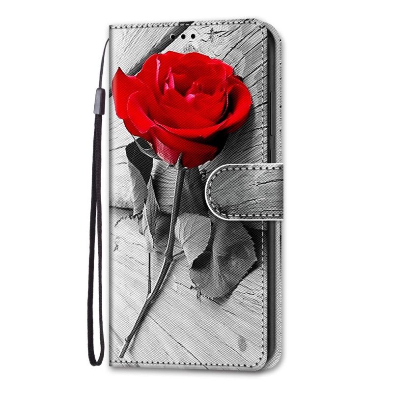 Folio Deksel Til Samsung Galaxy A03 Core Med Kjede Romantisk Strappy Rose