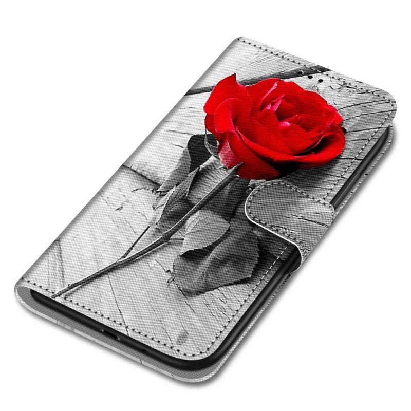 Folio Deksel Til Samsung Galaxy A03 Core Med Kjede Romantisk Strappy Rose