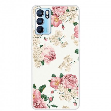 Deksel Til Oppo Reno 6 5G Liberty Flowers Transparent