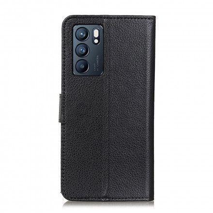 Folio Deksel Til Oppo Reno 6 5G Faux Leather Litchi