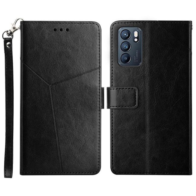 Folio Deksel Til Oppo Reno 6 5G Y Design Geo Leather Style