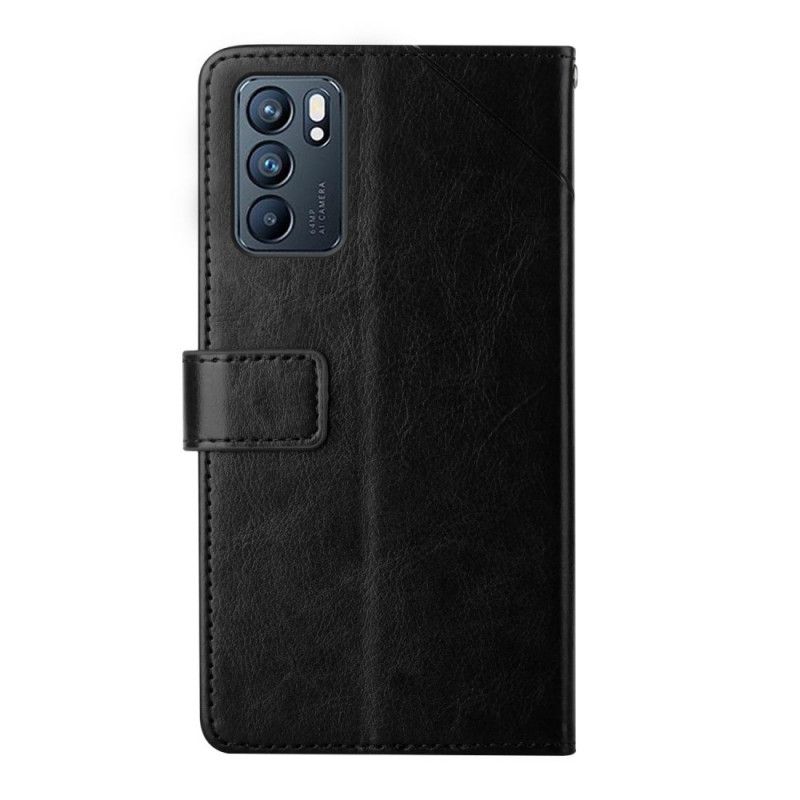 Folio Deksel Til Oppo Reno 6 5G Y Design Geo Leather Style