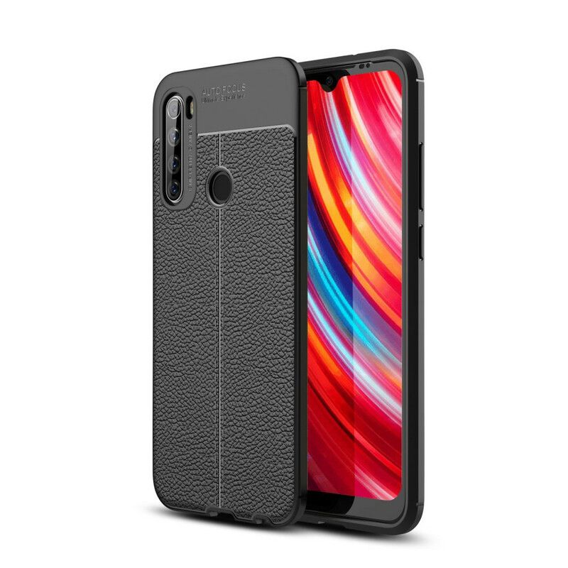 Deksel Til Xiaomi Redmi Note 8T Dobbel Linje Litchi Leather Effect