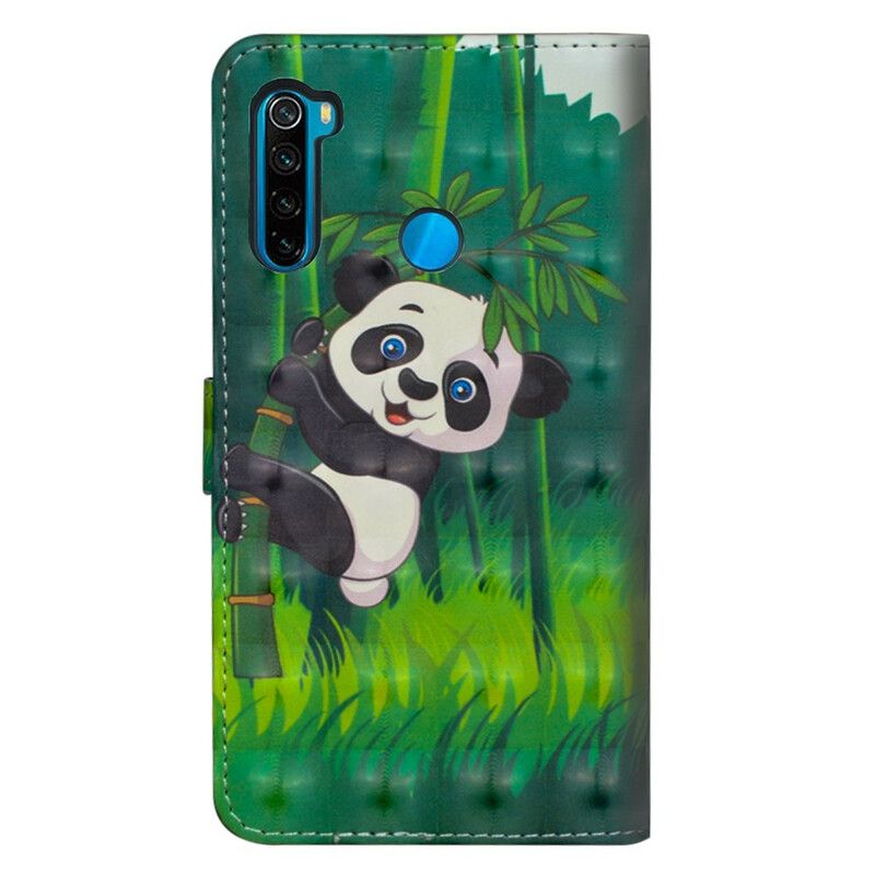 Folio Deksel Til Xiaomi Redmi Note 8T Panda Og Bambus