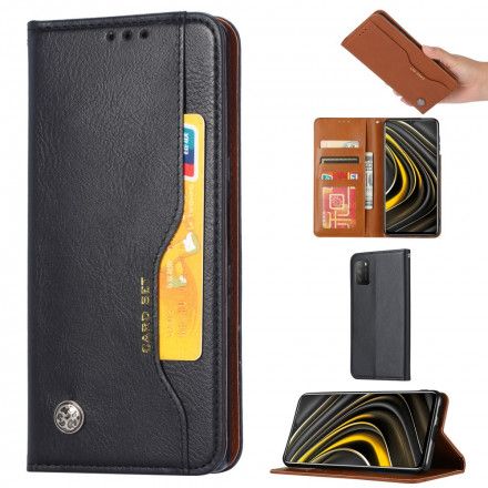 Beskyttelse Deksel Til Poco M3 Folio Deksel Faux Leather Card Holder