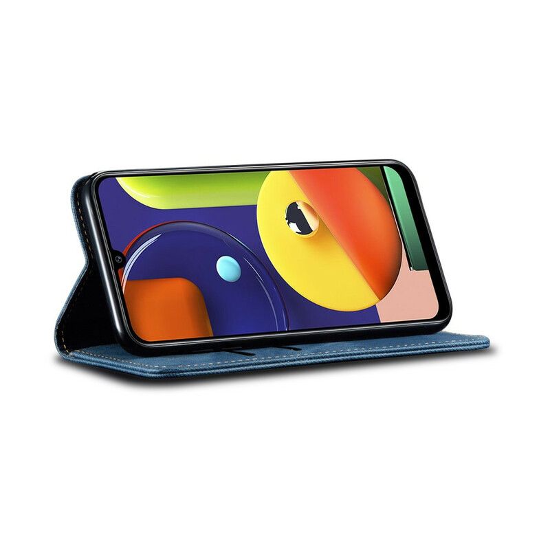 Beskyttelse Deksel Til Samsung Galaxy A50 Folio Deksel Denimstoff