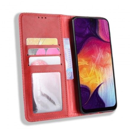 Beskyttelse Deksel Til Samsung Galaxy A50 Folio Deksel Vintage Stilisert Skinneffekt