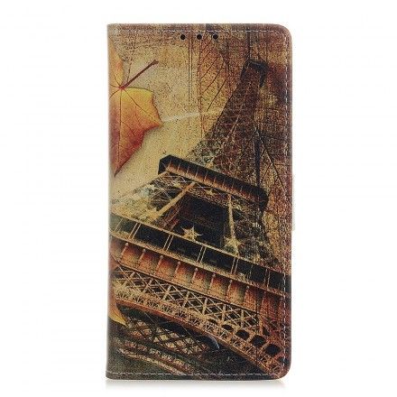 Folio Deksel Til Samsung Galaxy A50 Eiffeltårnet Om Høsten