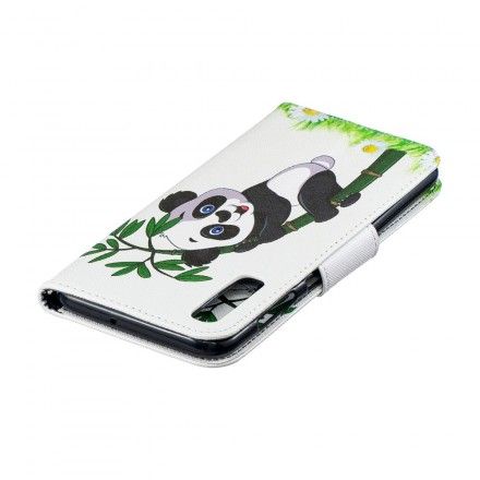 Folio Deksel Til Samsung Galaxy A50 Panda På Bambus