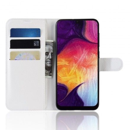 Folio Deksel Til Samsung Galaxy A50 Retro Kunstskinn