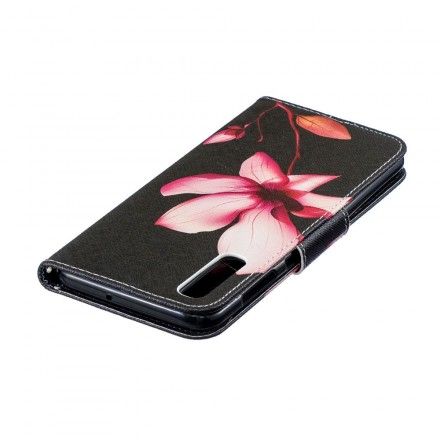 Folio Deksel Til Samsung Galaxy A50 Rosa Blomst